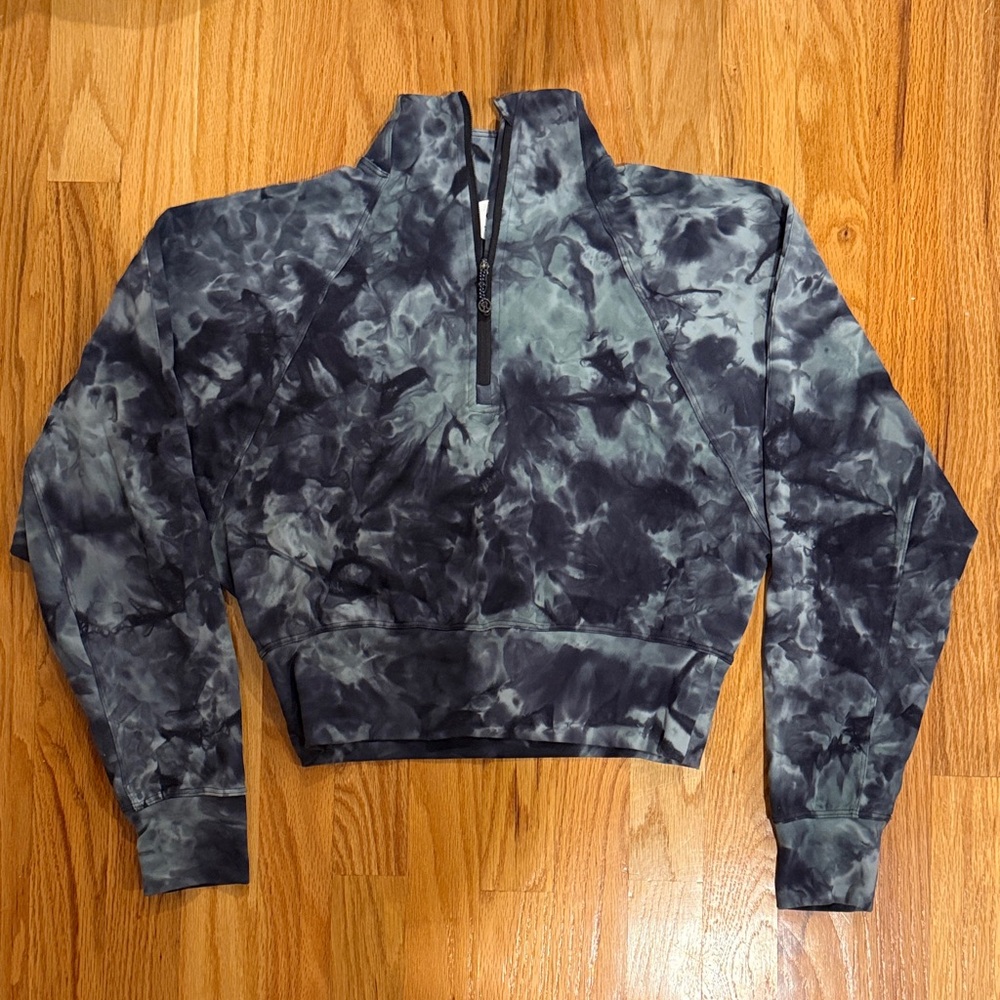 Lululemon Athletica Blue Tie-Dye Quarter-zip